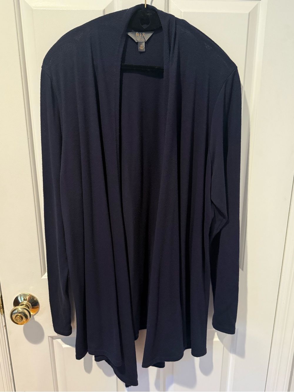 41 Hawthorn Navy Draped Open-Front Cardigan